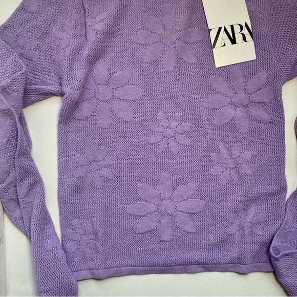 Zara Tops - NWT Zara Daisy Lilac Sheer Layering Shirt